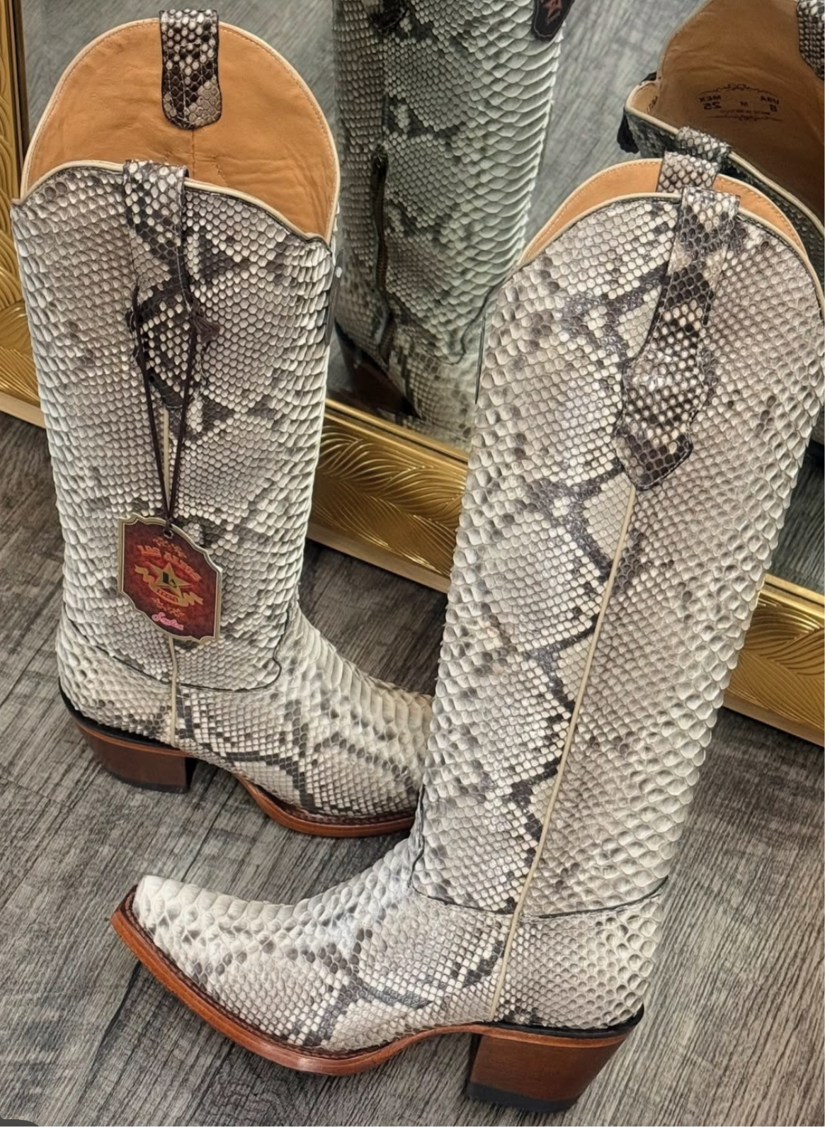LOS ALTOS WOMEN'S SLAY EXOTIC PYTHON TALL WESTERN BOOTS - SNIP TOE