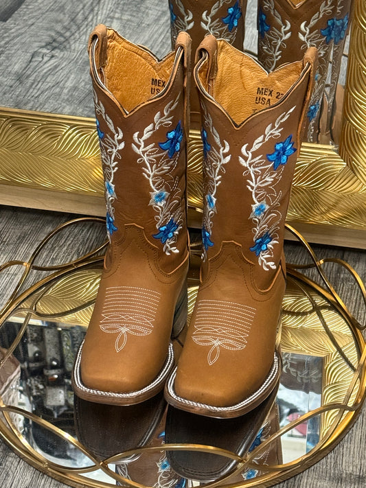 Celeste| Tan Women’s Western Square Toe boots