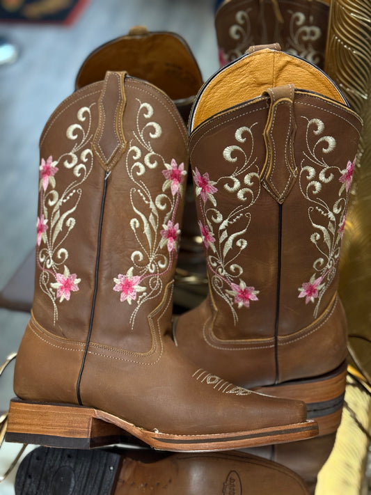 Tania | Women’s Square Toe Boots Tan