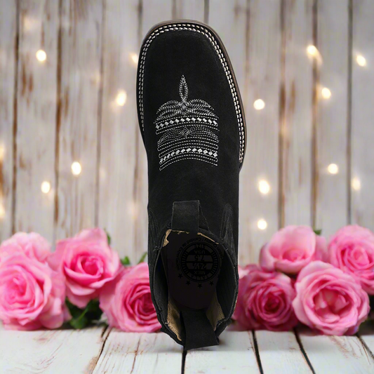 WOMEN'S 723 NOBUCK SQUARE TOE ANKLE BOOTS