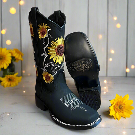 Mirasol| Square Toe Boots(Black)