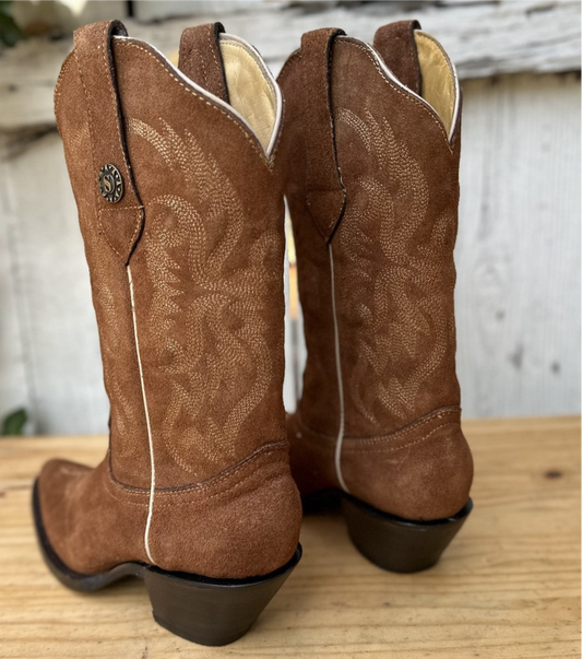 SANTA FE TAN - SUEDE WESTERN BOOTS FOR WOMEN