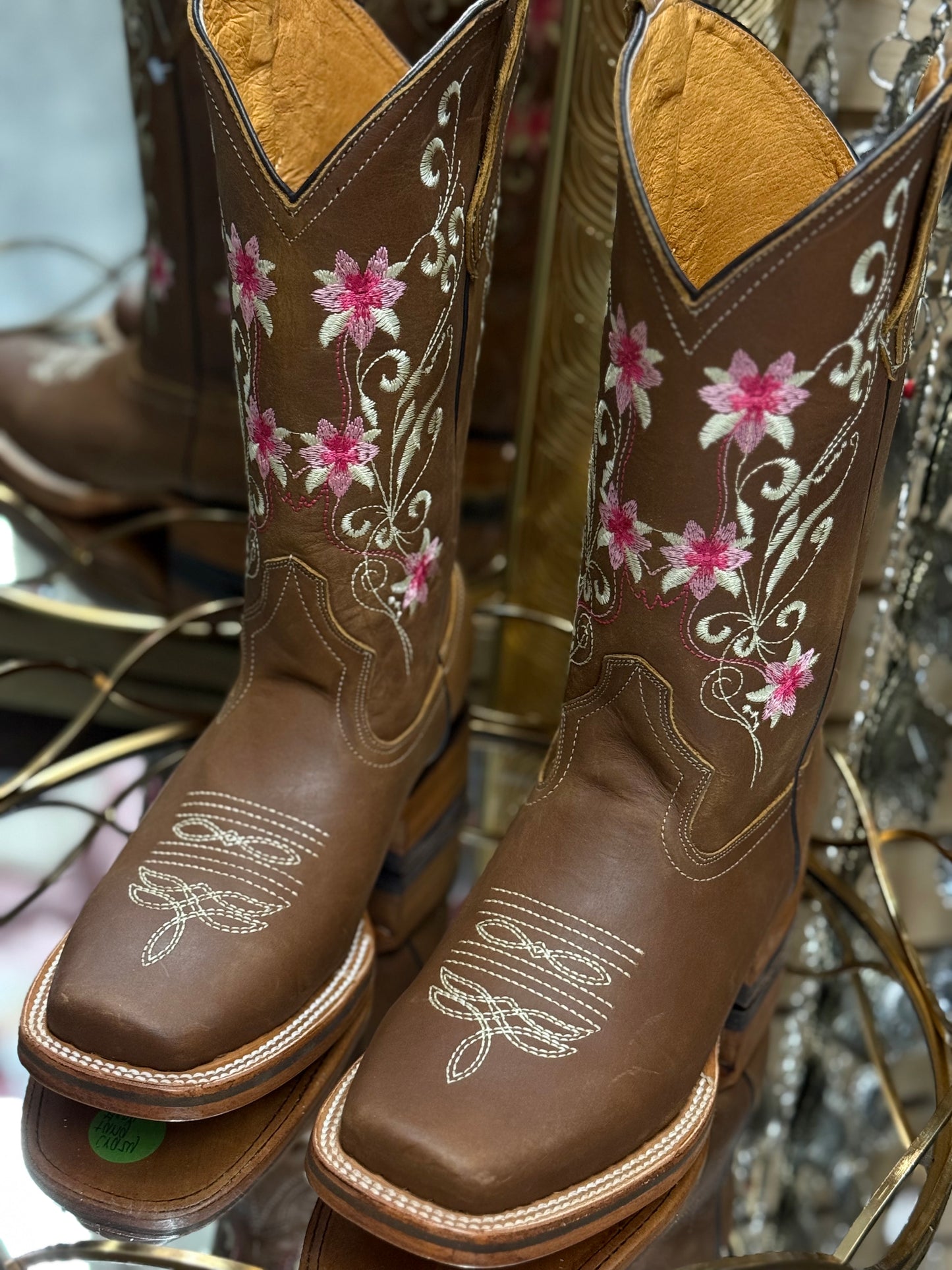 Tania | Women’s Square Toe Boots Tan