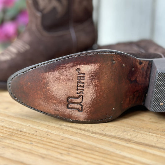 SB-SANTA FE BROWN - SUEDE WESTERN BOOTS FOR WOMEN