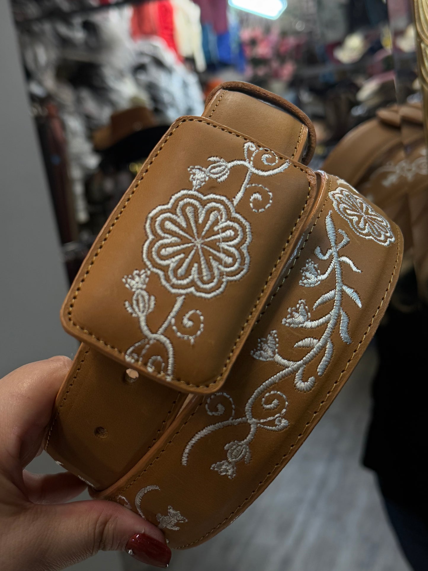 Women's Original Embroidered Leather Belt