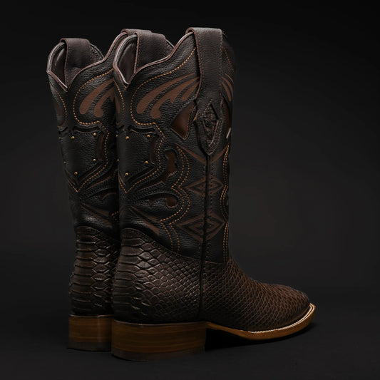MEN'S MAMBA PYTHON TRIBUTE SQUARE TOE BOOT BROWN