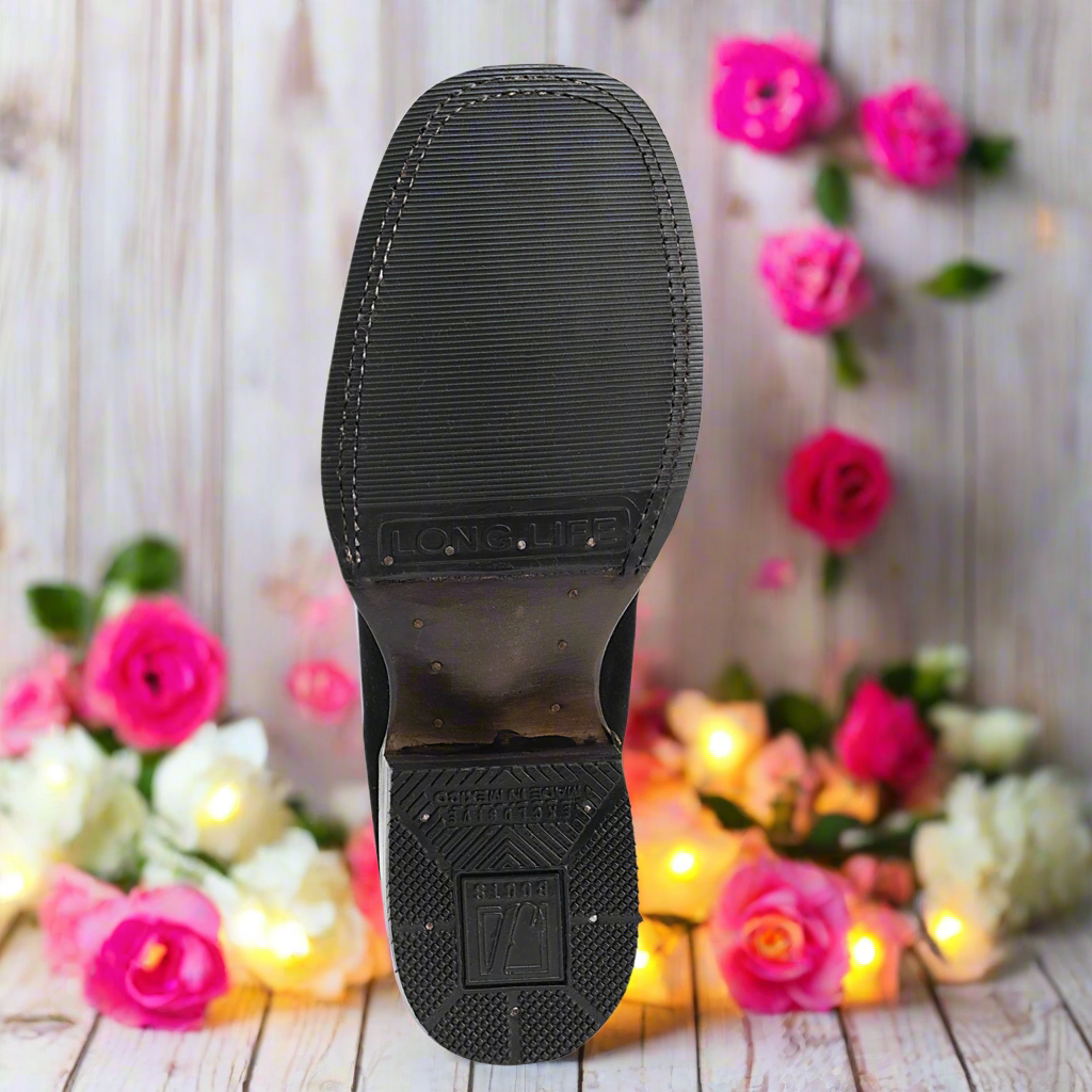 WOMEN'S 723 NOBUCK SQUARE TOE ANKLE BOOTS