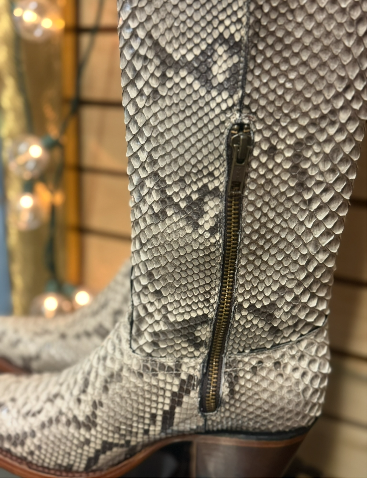 LOS ALTOS WOMEN'S SLAY EXOTIC PYTHON TALL WESTERN BOOTS - SNIP TOE