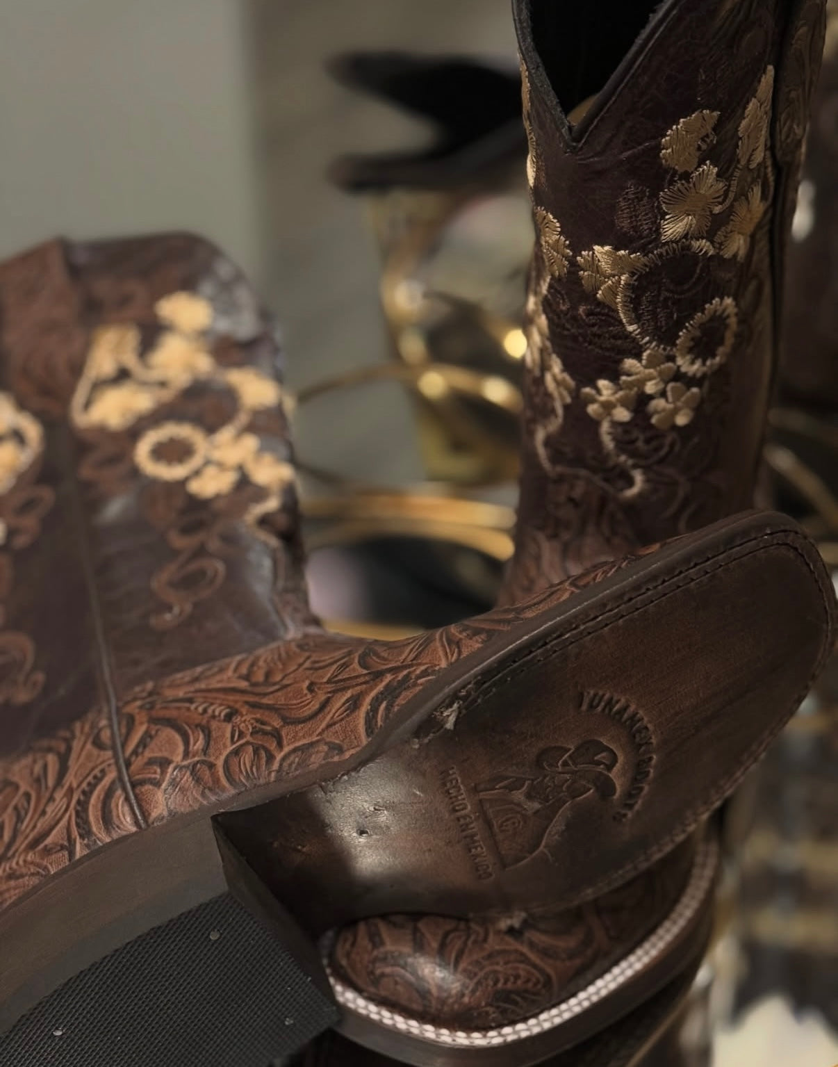 Daysi | Women’s Square Toe Hand-tooled Boots