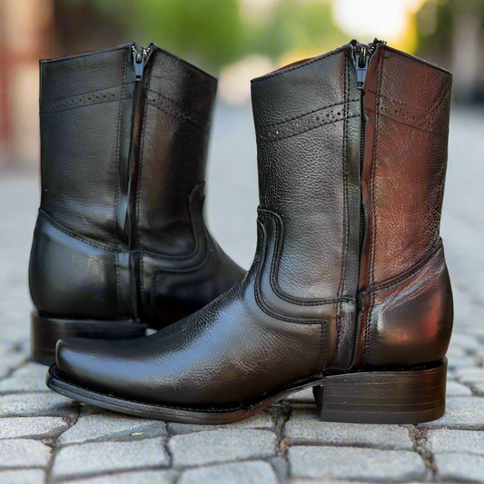 DB-DUBAI BLACK - WESTERN BOOTS FOR MEN