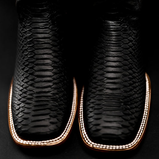 MEN'S MAMBA PYTHON TRIBUTE SQUARE TOE BOOT BLACK