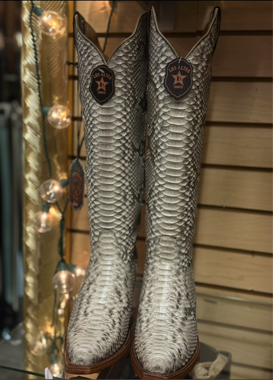 LOS ALTOS WOMEN'S SLAY EXOTIC PYTHON TALL WESTERN BOOTS - SNIP TOE