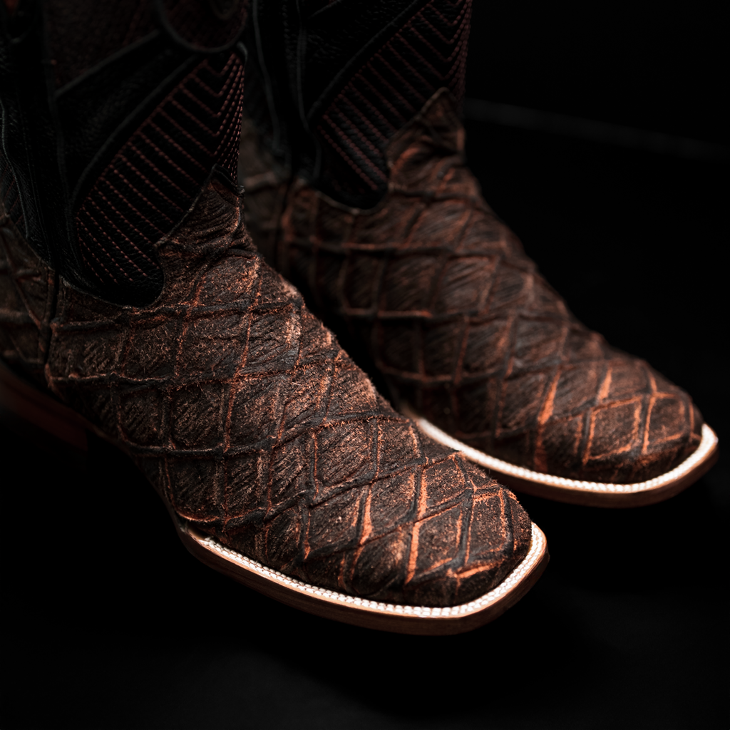 MEN'S MONSTER FISH ROYAL PIRARUCU 4D TRIBUTE SQUARE TOE BOOT