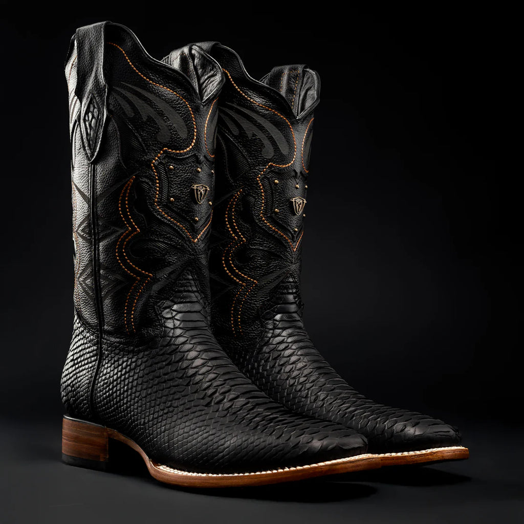 MEN'S MAMBA PYTHON TRIBUTE SQUARE TOE BOOT BLACK