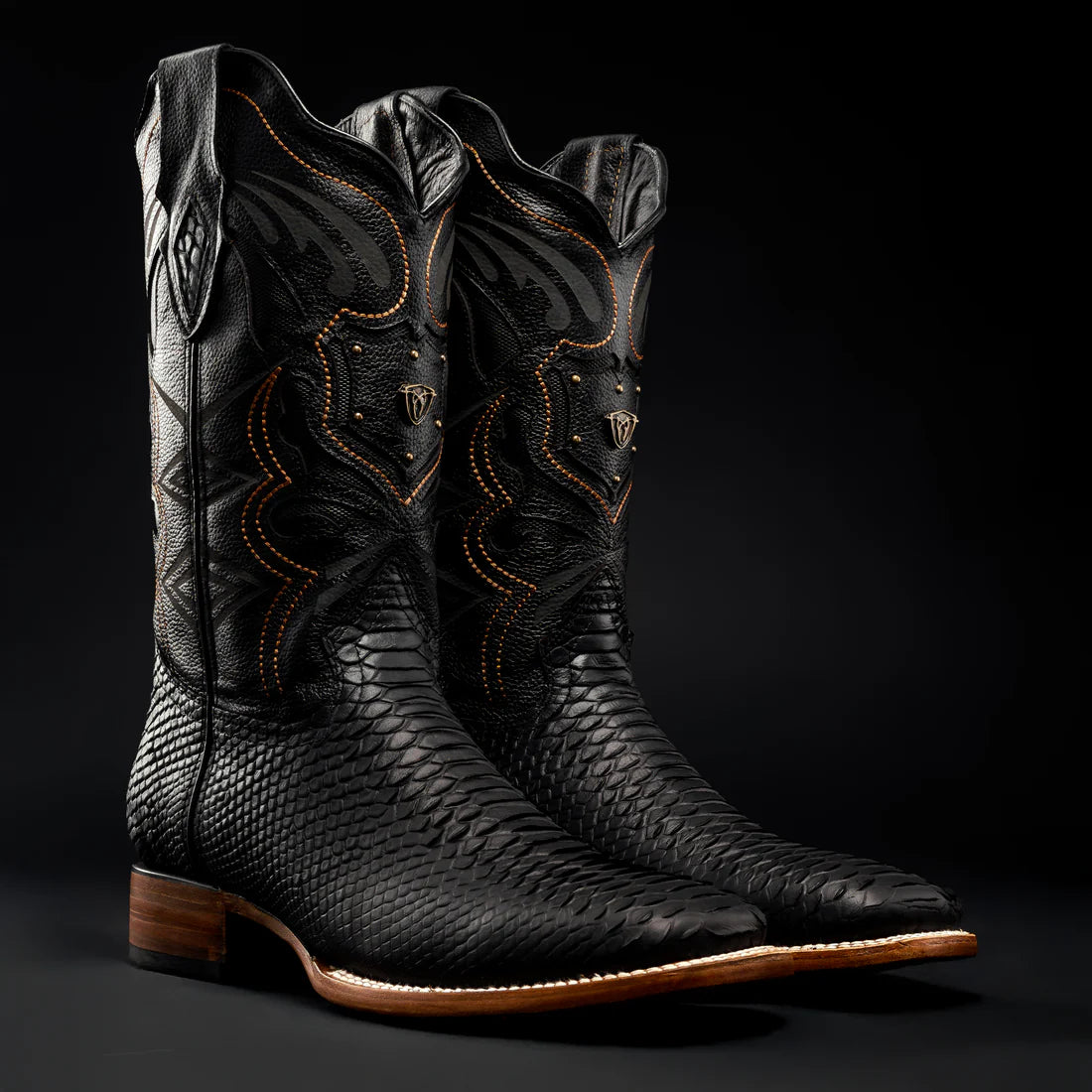MEN'S MAMBA PYTHON TRIBUTE SQUARE TOE BOOT BLACK