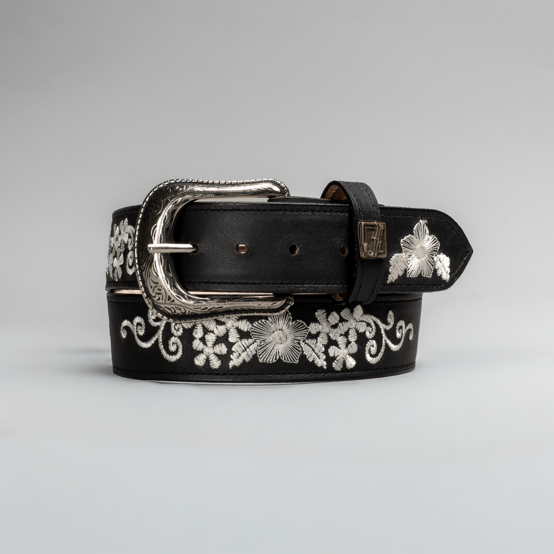 WOMEN'S FLORENCE LEATHER ARTISANAL EMBROIDERY COWBOY BELT (Copy)