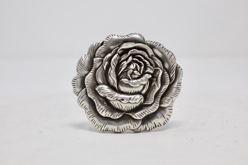Rose Belt Buckle,(1.5) Removable Western Belt Buckle