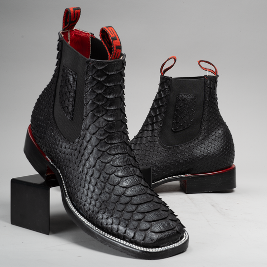 MEN'S PYTHON TRIBUTE SQUARE TOE ANKLE BOOT