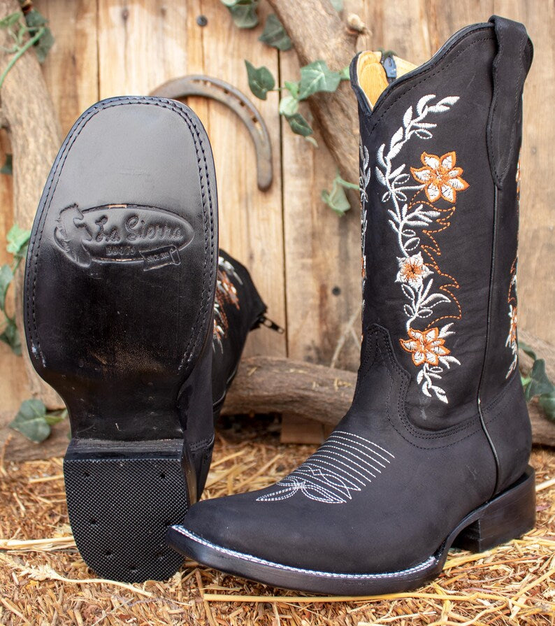 Margarita- Women’s Square-toe Boots Black