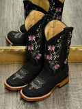 Tania | Women’s Square Toe Boots ( Black)