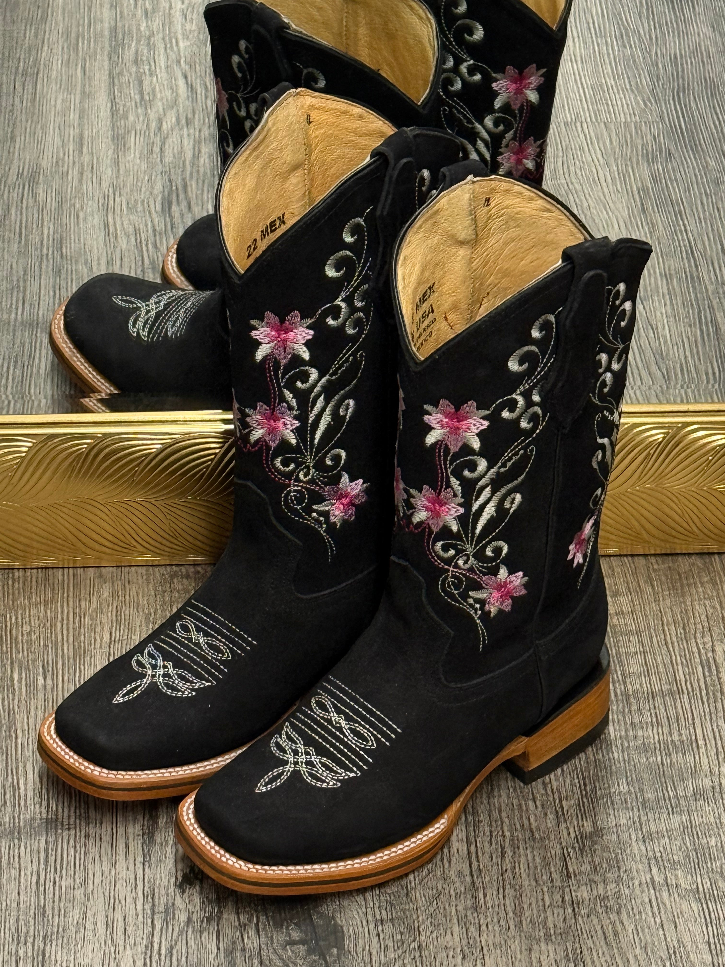Tania | Women’s Square Toe Boots ( Black)