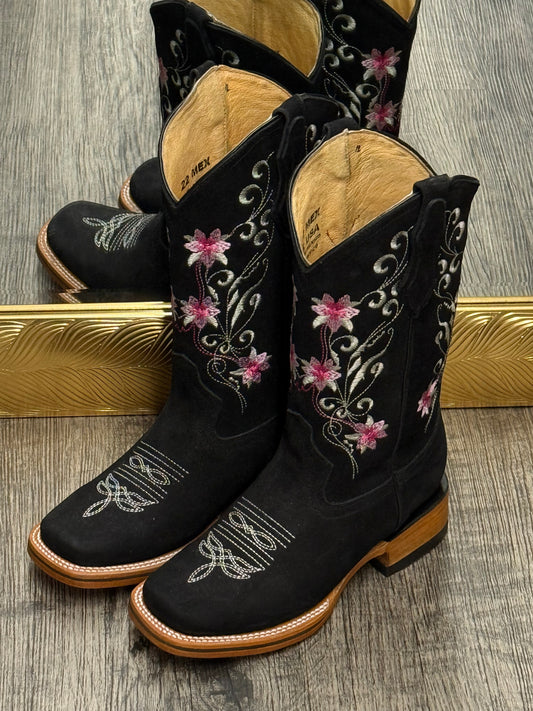 Tania | Women’s Square Toe Boots ( Black)