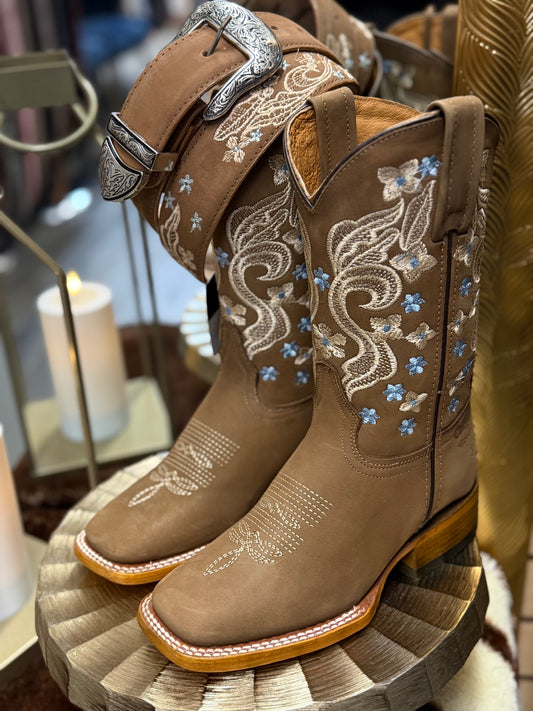 Sarahi Blue Women’s Boots and Belt Set