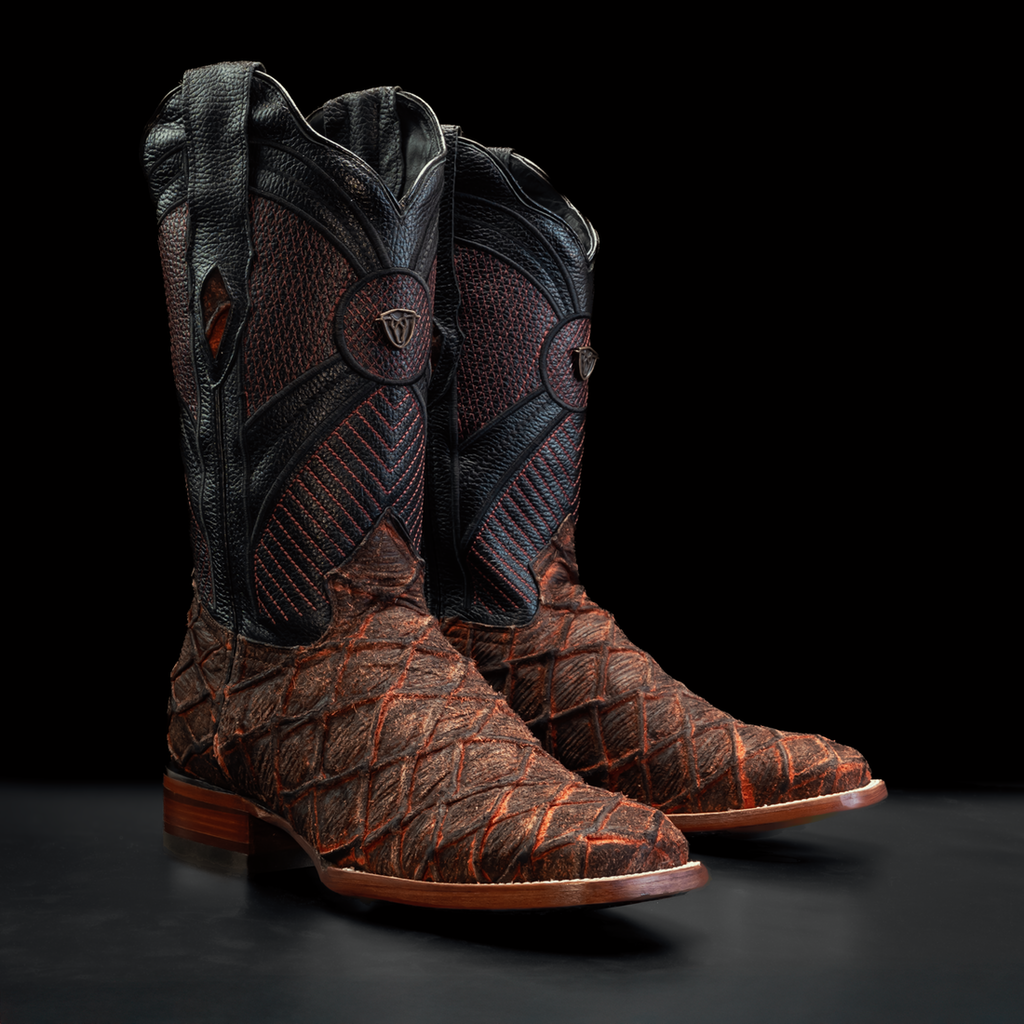MEN'S MONSTER FISH ROYAL PIRARUCU 4D TRIBUTE SQUARE TOE BOOT