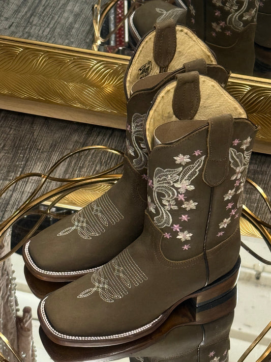 Sarahi | Pink Square Toe Boots