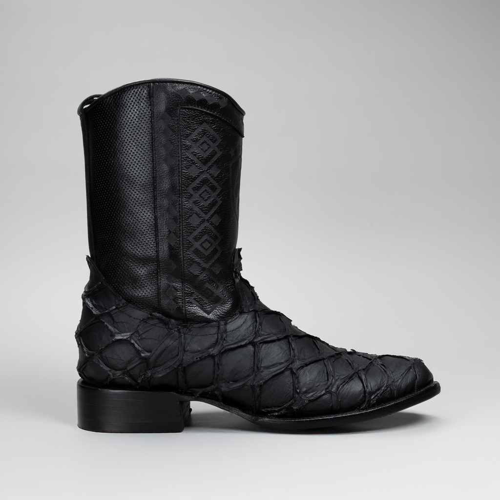 MEN'S PIRARUCU MONSTER FISH ROUND TOE COWBOY BOOTS
