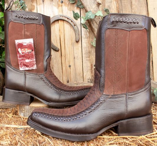 Dubai Mens Python Print Boots