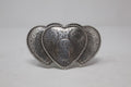 Triple Hearts Belt Buckle,( 1.5'') Removable Western Buckle