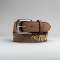 WOMEN'S FLORENCE LEATHER ARTISANAL EMBROIDERY COWBOY BELT