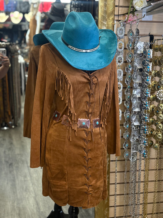 Nashville| Fringe Lace Up Mini Dress