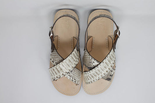 Exotic Leather Sandal, Huarache Sandal, Snake Sandal