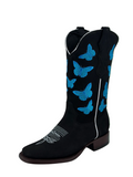 Blue Butterfly Cowgirl Boots
