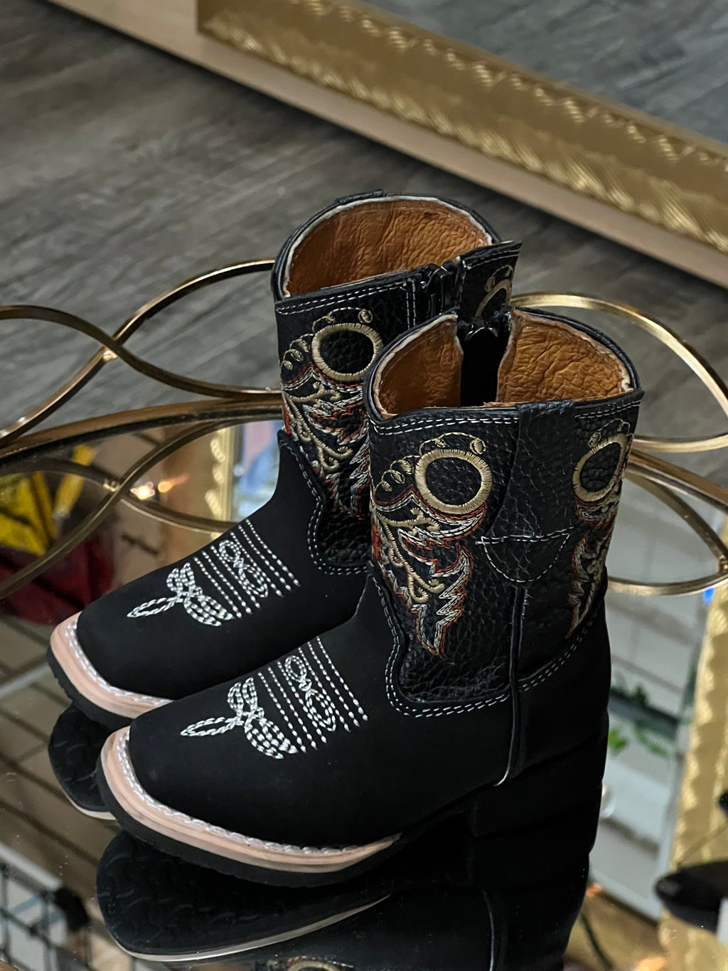 Kids Square Toe Western Boots