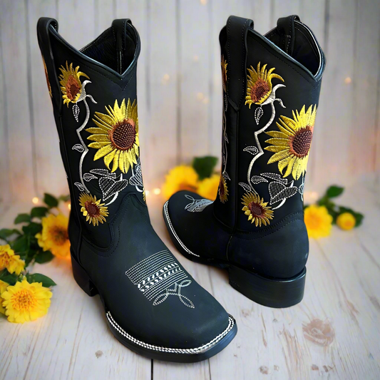 Mirasol| Square Toe Boots(Black)