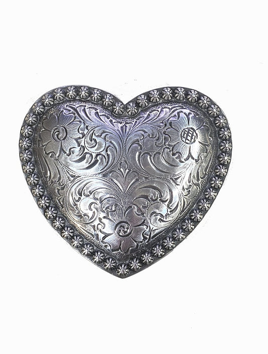 Big Heart Sunflower Buckle, (1.5'') Removable Western Buckle