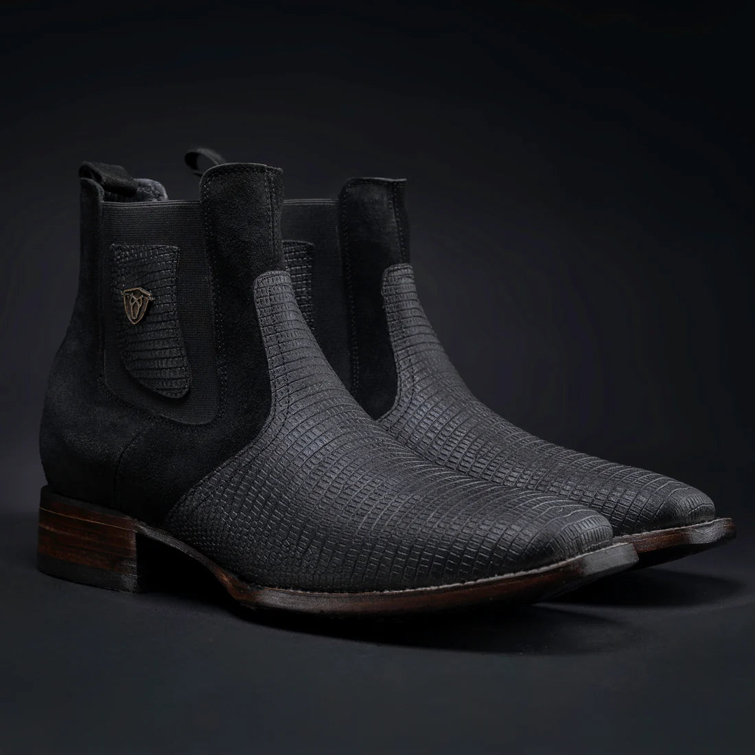 MEN'S LIZARD ANKLE SQUARE TOE BOOT