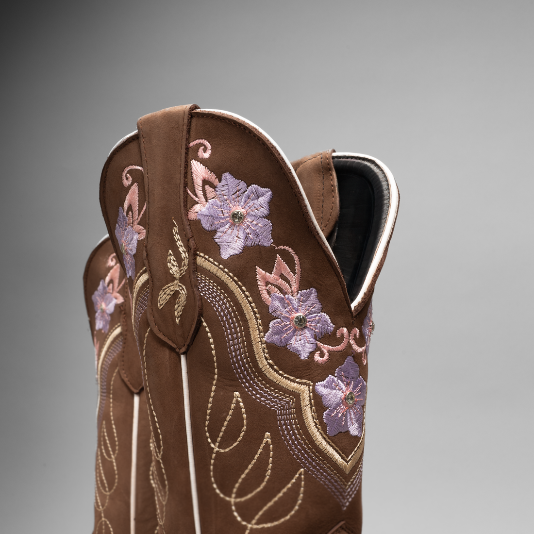 WOMEN'S JASMINE SQUARE TOE COWBOY BOOTS AND BELT COMBO