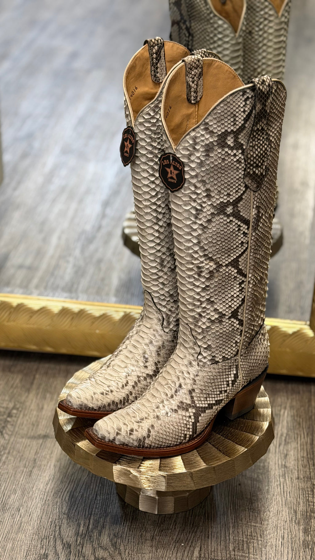 LOS ALTOS WOMEN'S SLAY EXOTIC PYTHON TALL WESTERN BOOTS - SNIP TOE