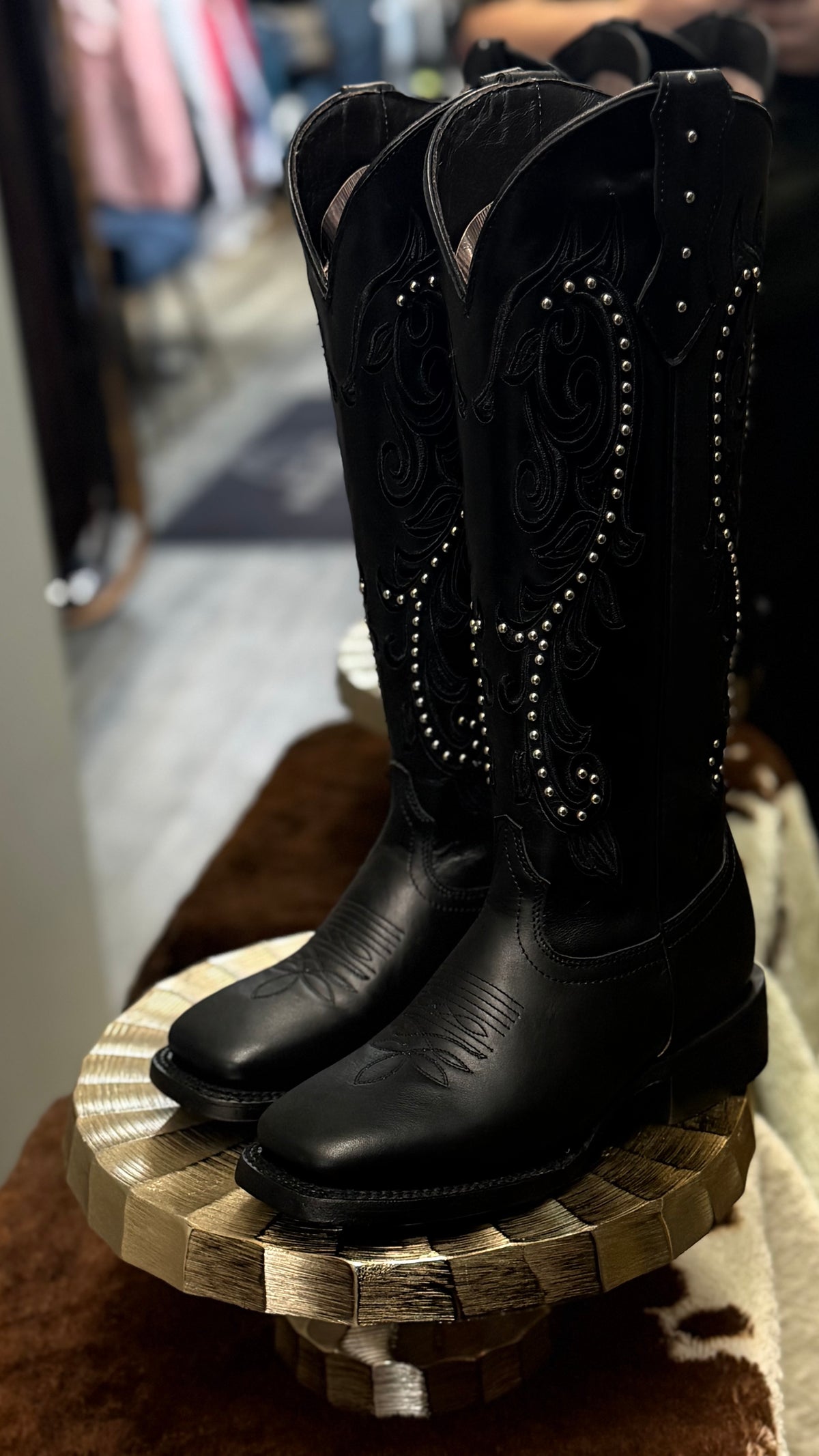 WOMEN'S BELLE SQUARE TOE  BLACK