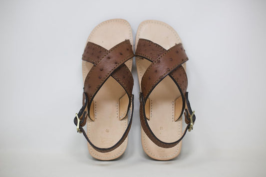 Ostrich Sandal, Exotic Sandal, Huarache Sandal