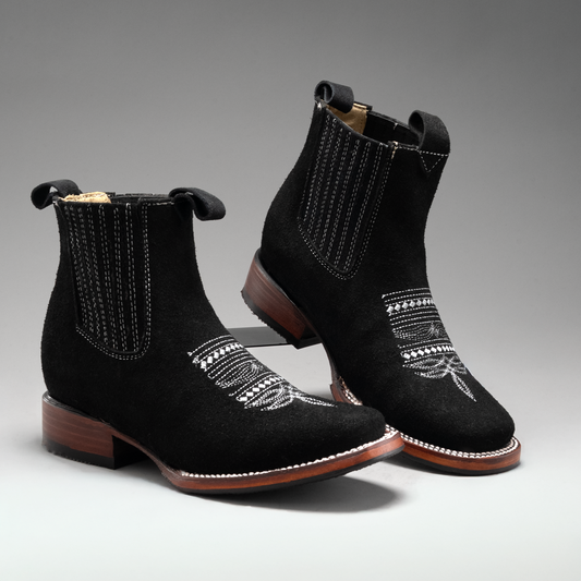 WOMEN'S 723 NOBUCK SQUARE TOE ANKLE BOOTS