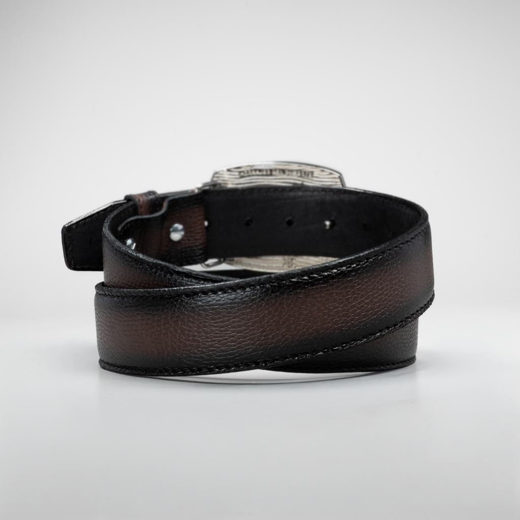 MEN'S PLAIN LEATHER FORMAL COWBOY BELT