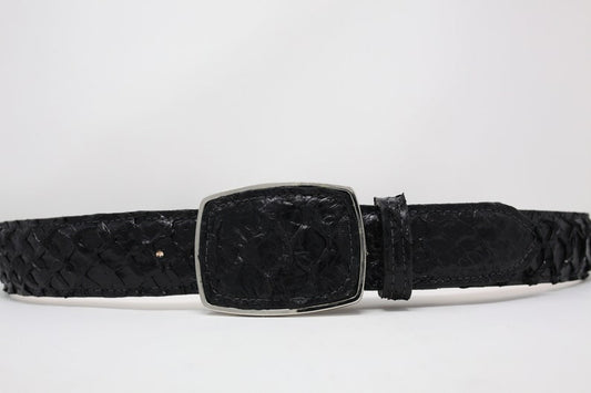 Pirarucu Fish Belt, Exotic Leather Belt with Removable Western Buckle