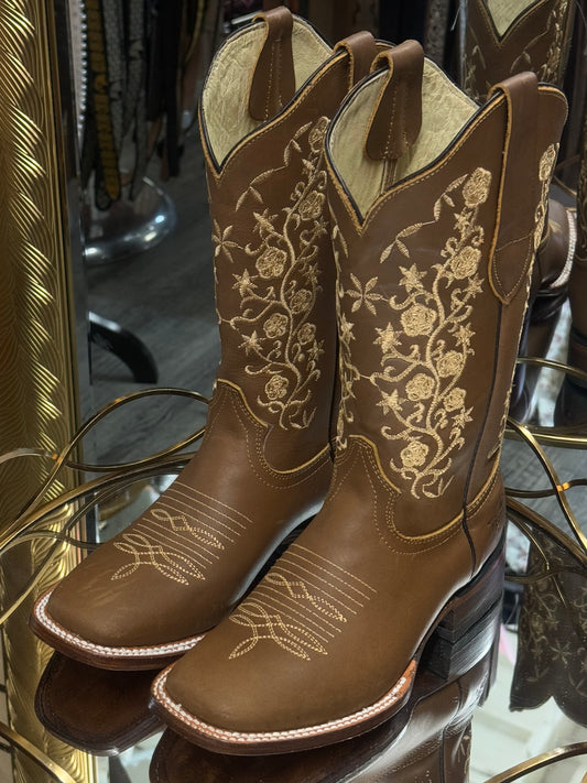 Jazmin | Square Toe Boots Canela