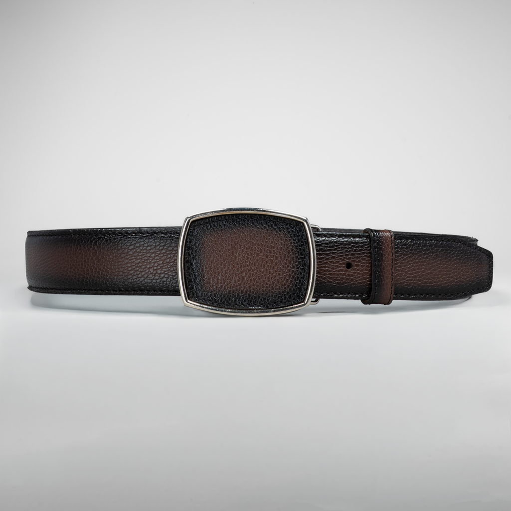 MEN'S PLAIN LEATHER FORMAL COWBOY BELT