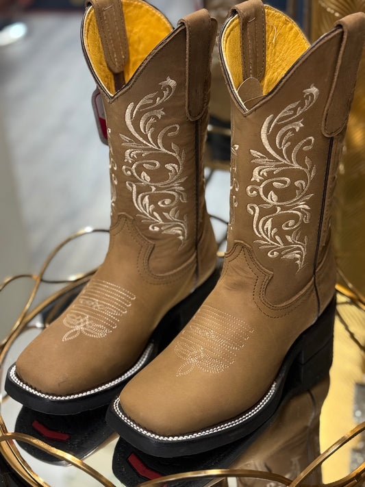 PAOLA - TAN - WESTERN BOOTS WITH RUBBER SOLE FOR WOMEN